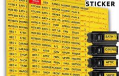 Giunmcul 65 Circuit Breaker Labels 2PCS Water Proof Breaker Box Labels Self Adhesive Breaker Panel Labels Easy Read Electrical Panel Labels Directory