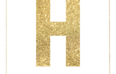 Gold Free Printable Banner Letters