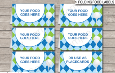 Golf Party Food Labels