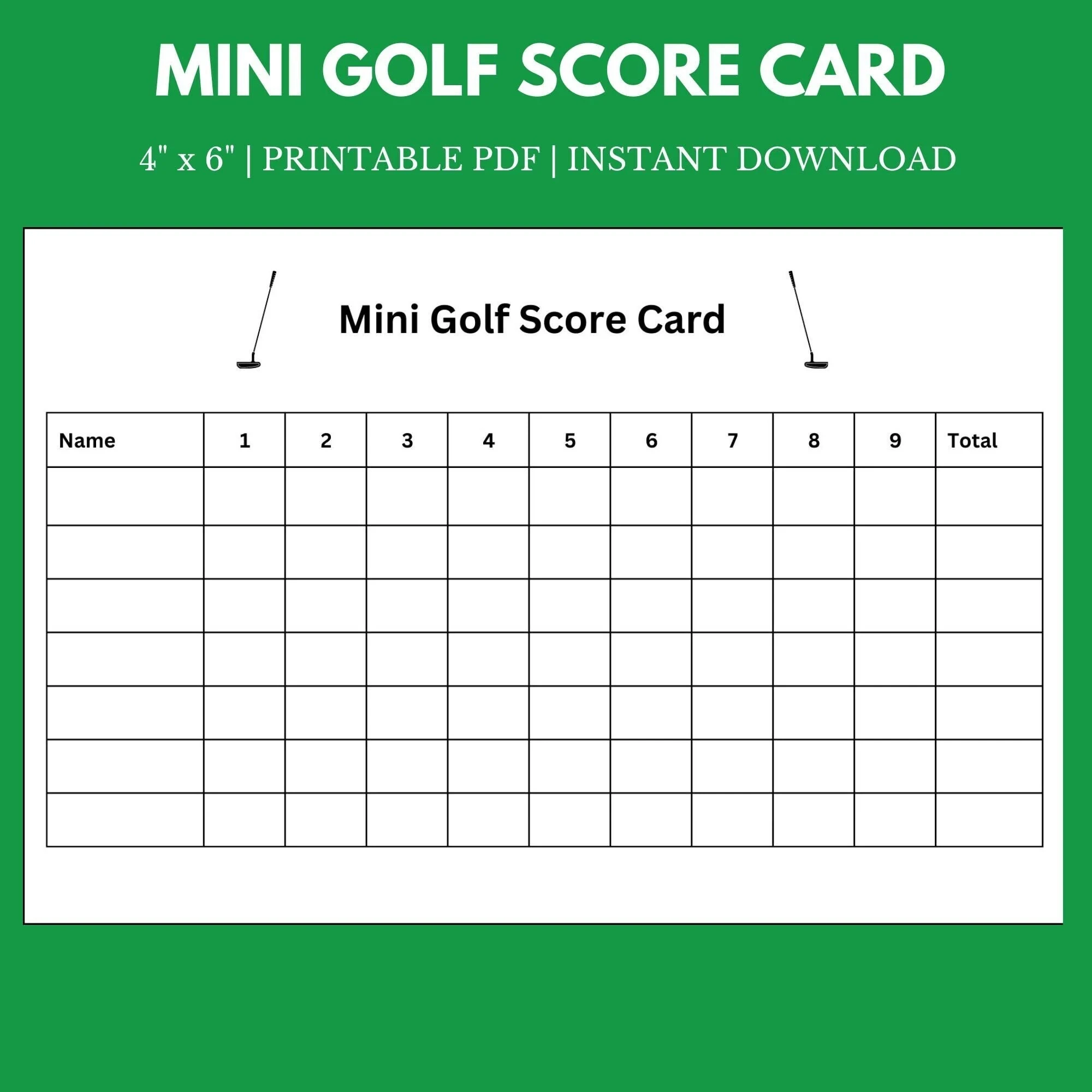 Golf Scorecard Printable