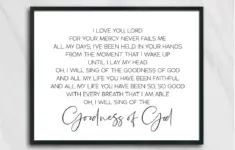 Goodness Of God Lyric Printable