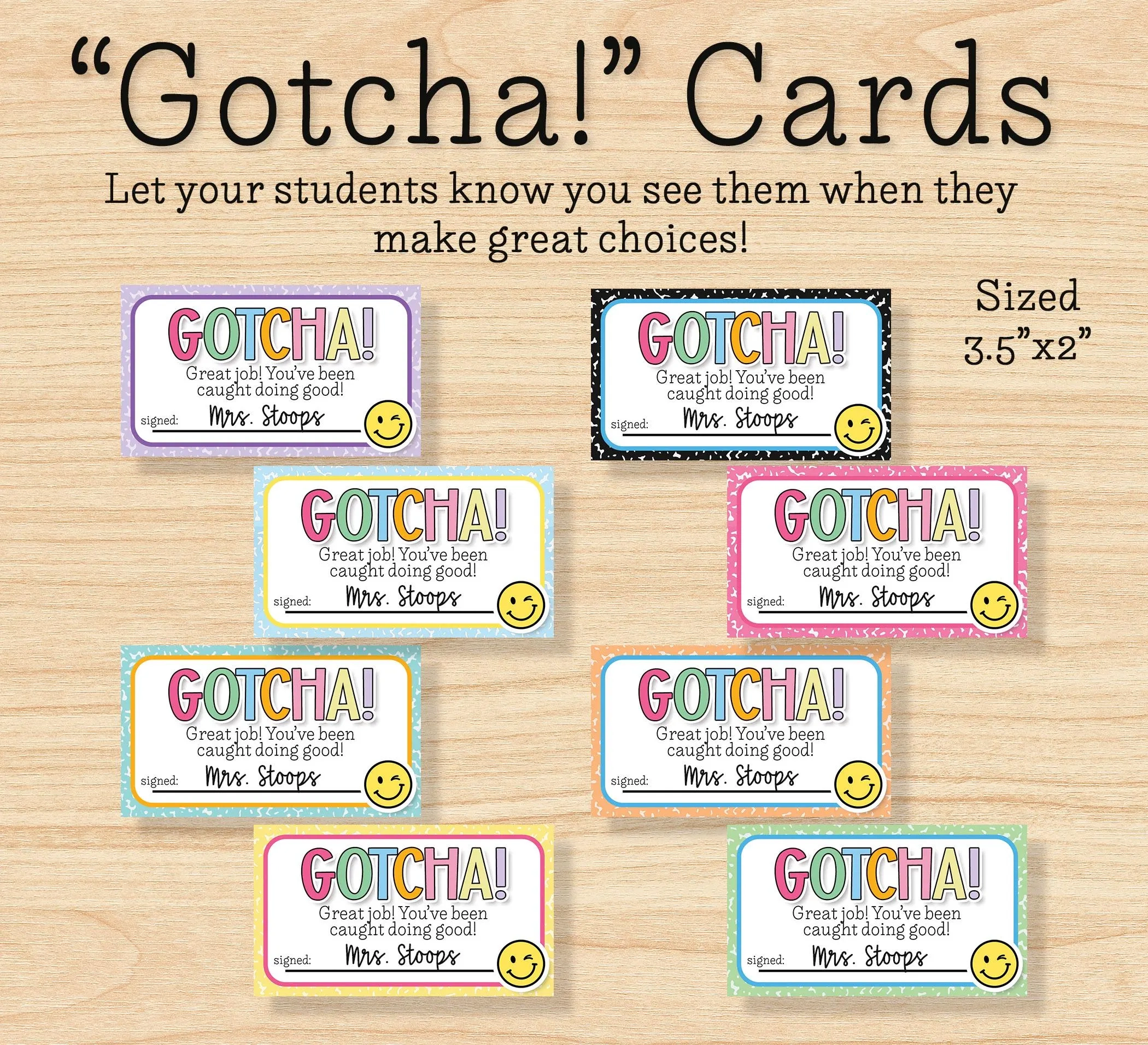 Gotcha Caught Doing Good Reward Cards Gotcha Caught Doing Good Reward Cards