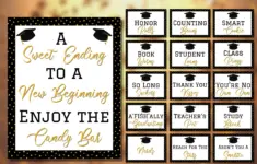 Graduation Candy Buffet Signs Party
