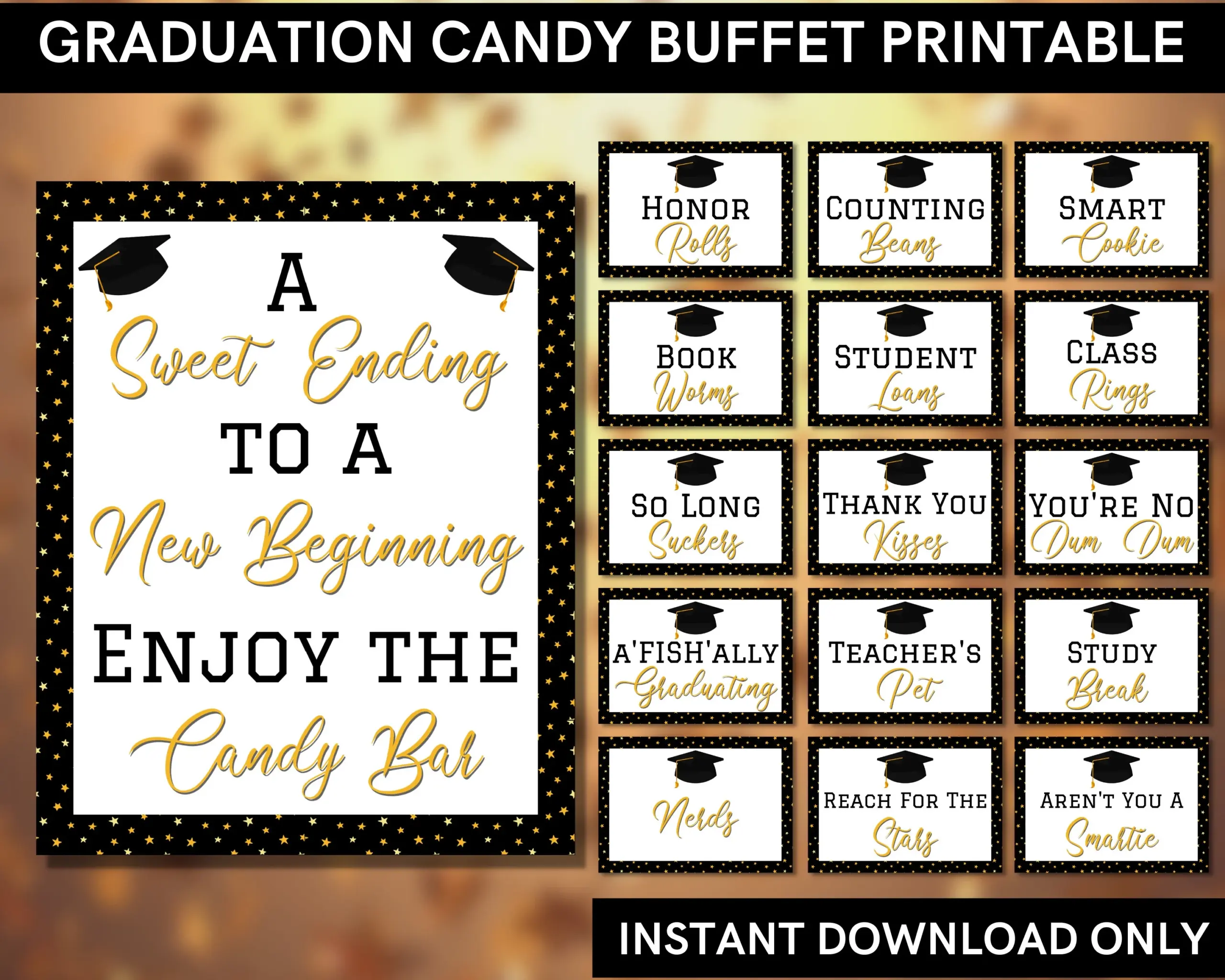 Graduation Candy Buffet Signs Party