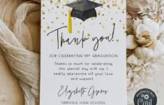 Graduation Thank You Card Template