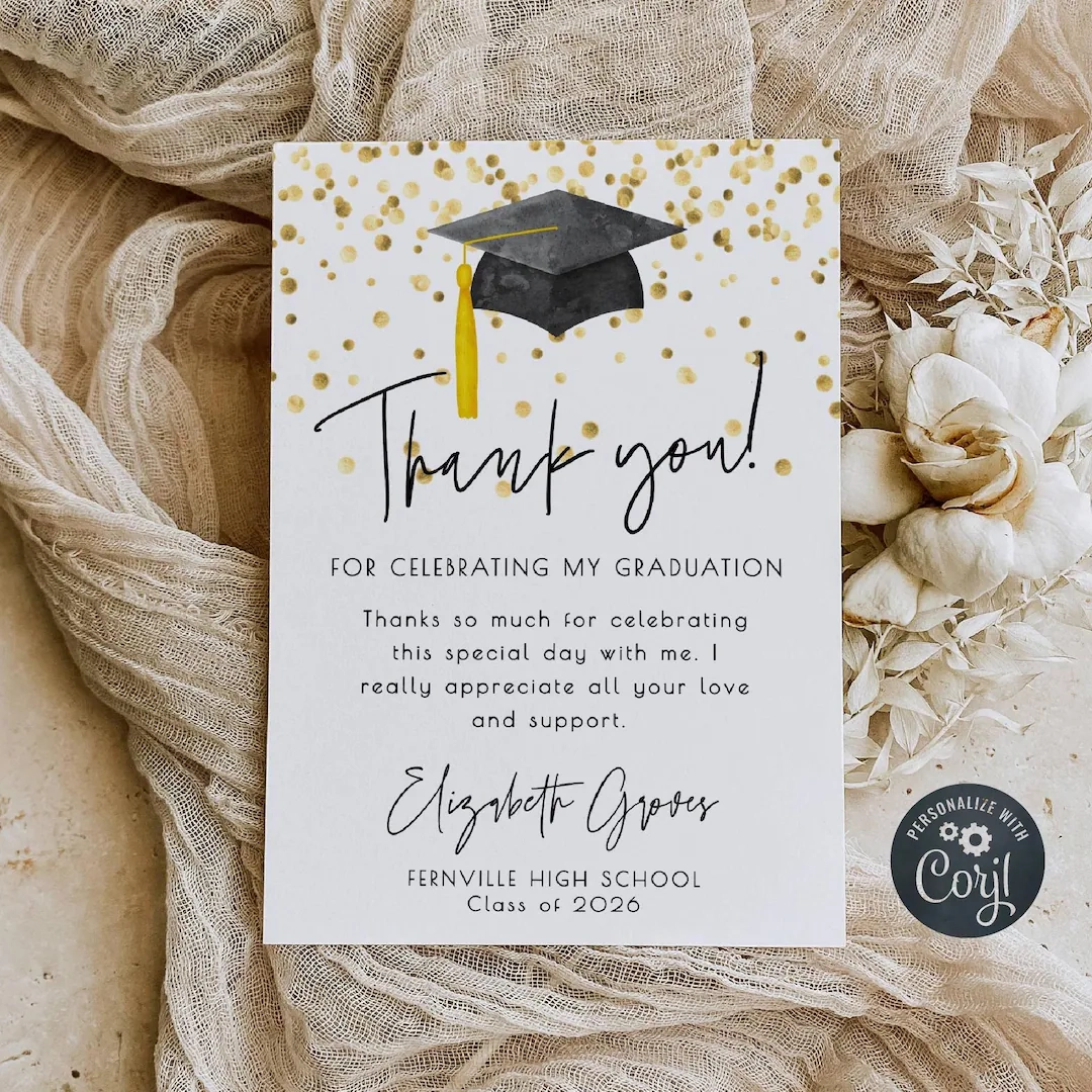 printable free thank you cards for graduation printable free thank you cards for graduation