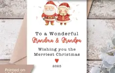 Grandparents Christmas Card Printable