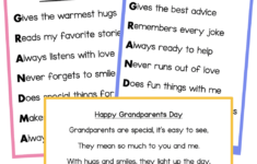 Grandparents Day Ideas For Teachers Free Poem Printable