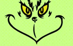 Grinch Grinning Face Svg Cut File Png Ai