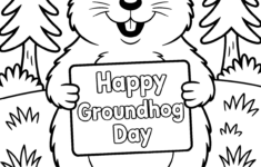 Groundhog Day Coloring Pages