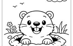 Groundhog Day Coloring Pages