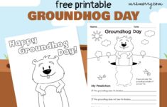 Groundhog Day Free Printable Coloring Page