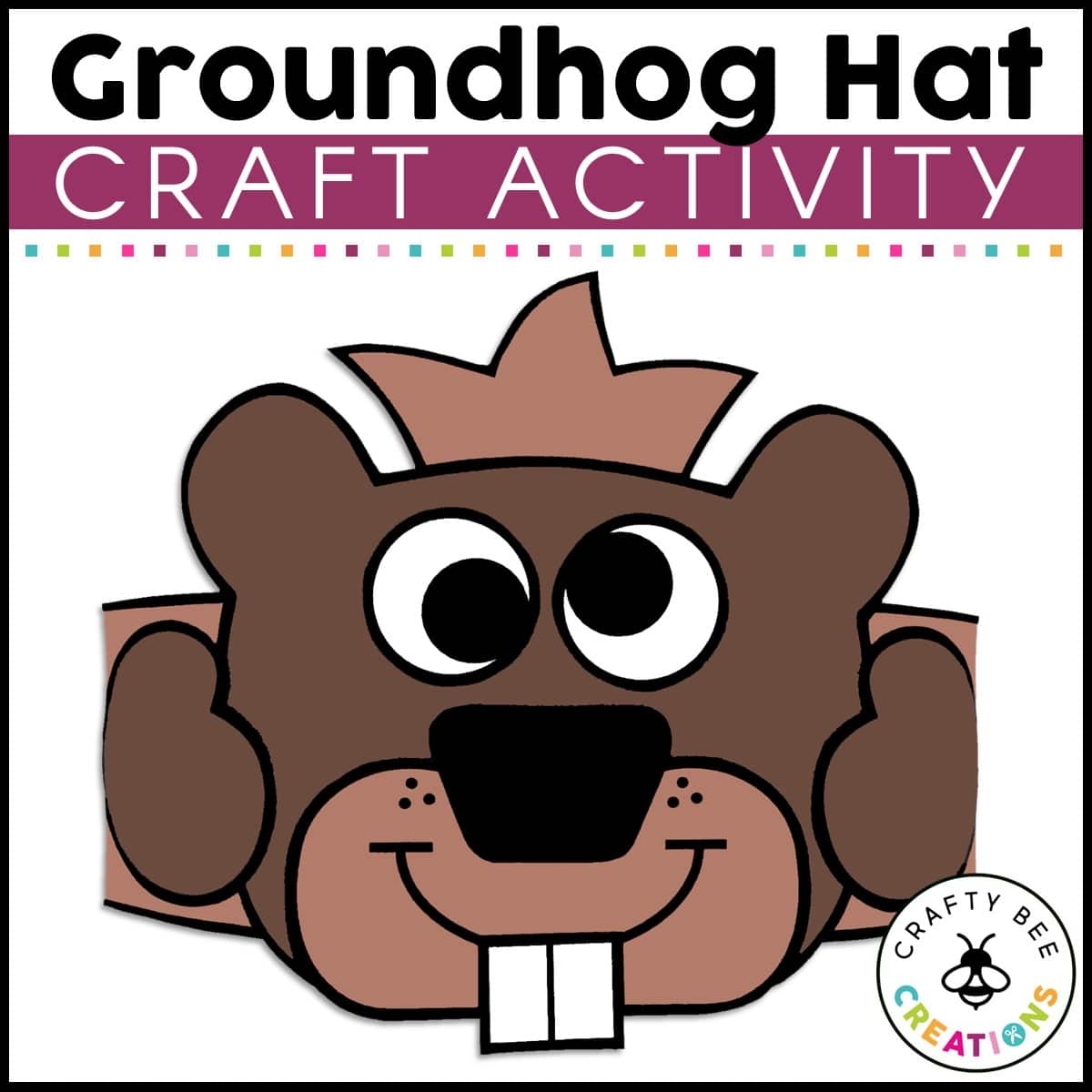 free groundhog day hat printable