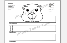 Groundhog Day Paper Crown Headband Printable Coloring Craft Activity For Kids 3