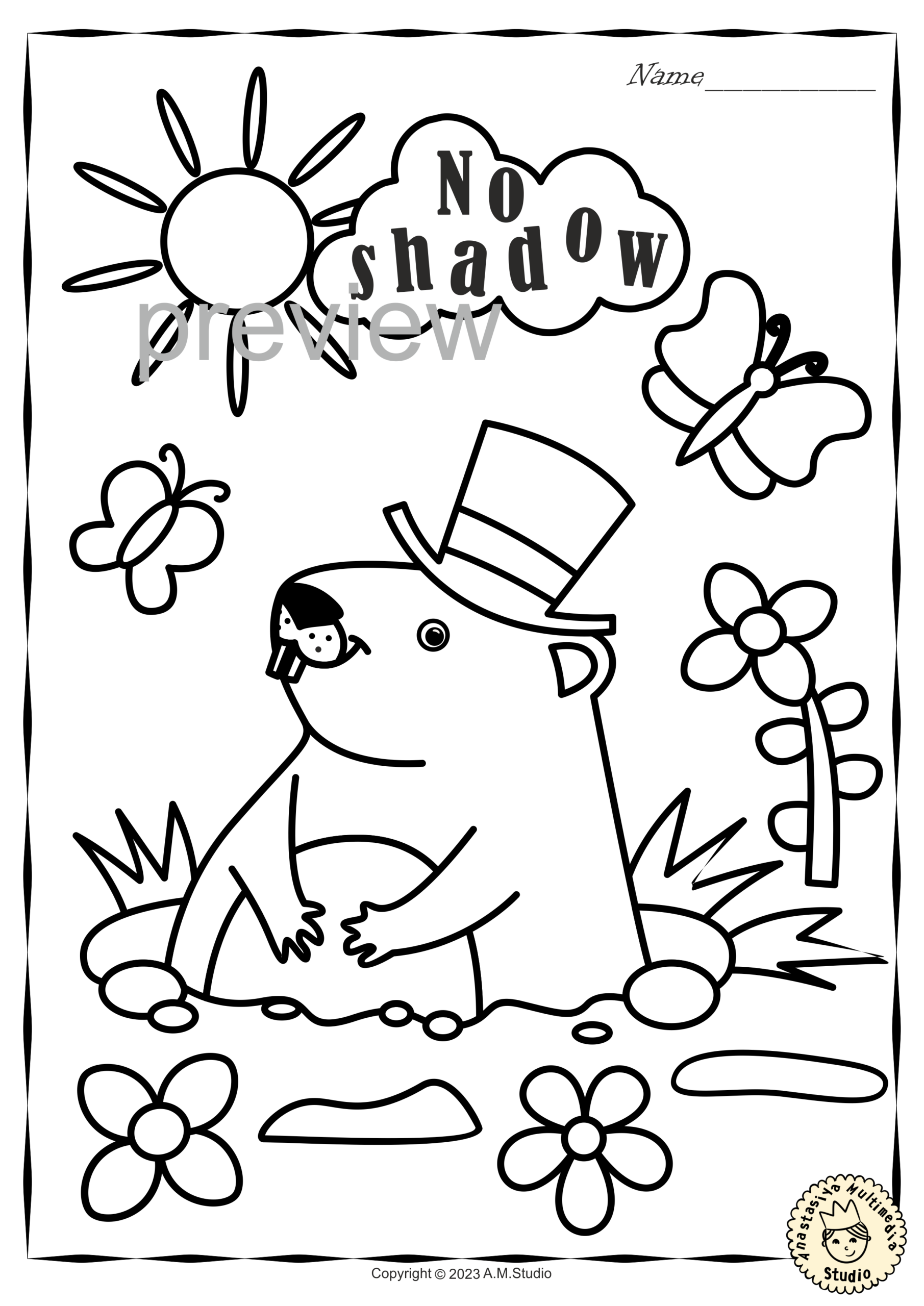 Groundhog Day Printable Coloring Pages For Children Groundhog Day Printable Coloring Pages For Children