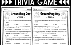 Groundhog Day Trivia Game Groundhog Day Activities Groundhogs Games
