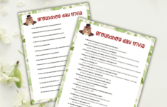 Groundhog Day Trivia Printable