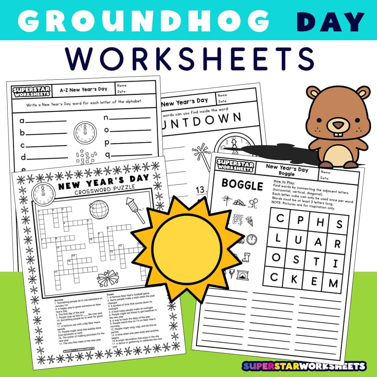 Groundhog Day Worksheets