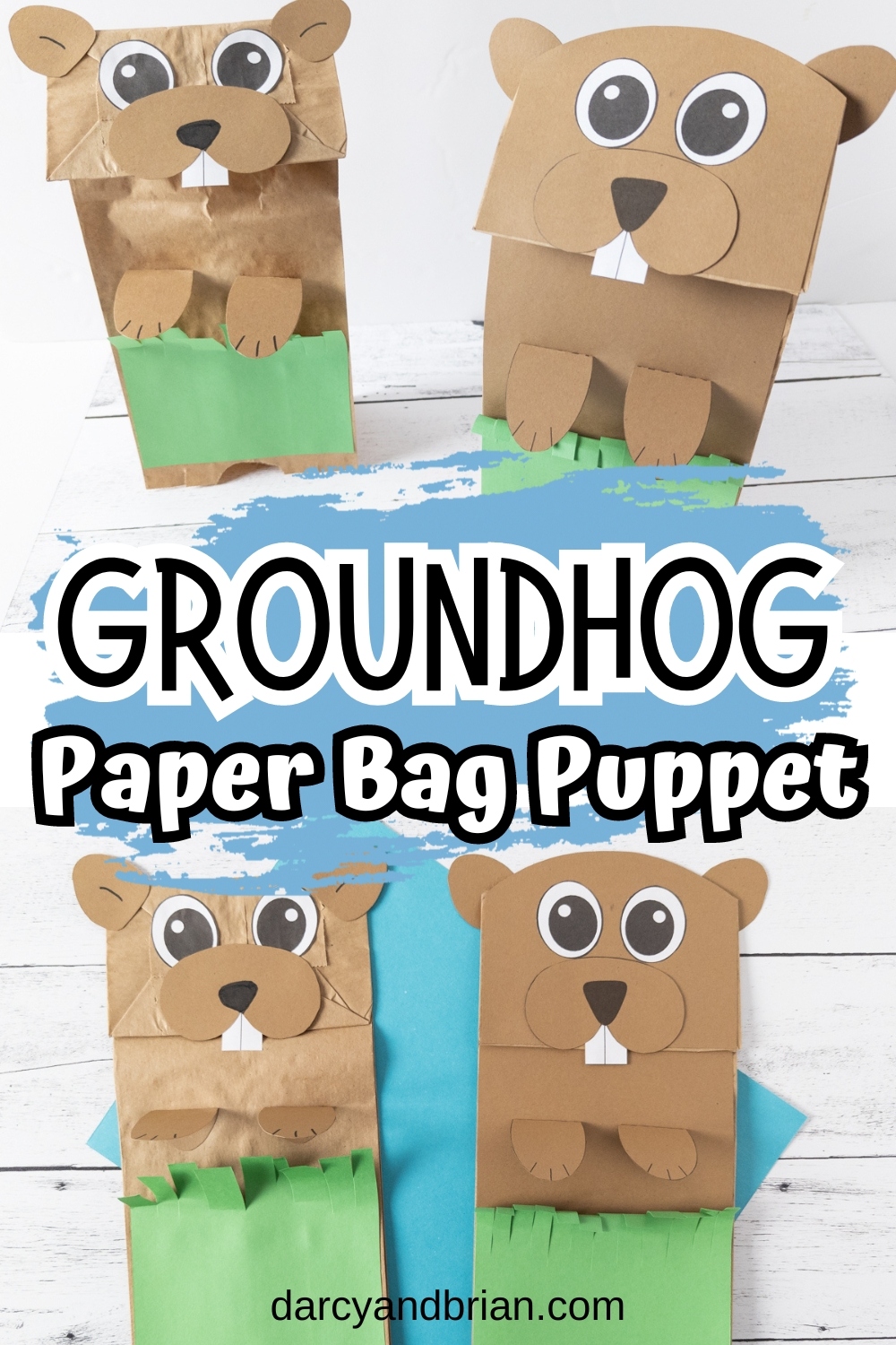 Groundhog Paper Bag Puppet