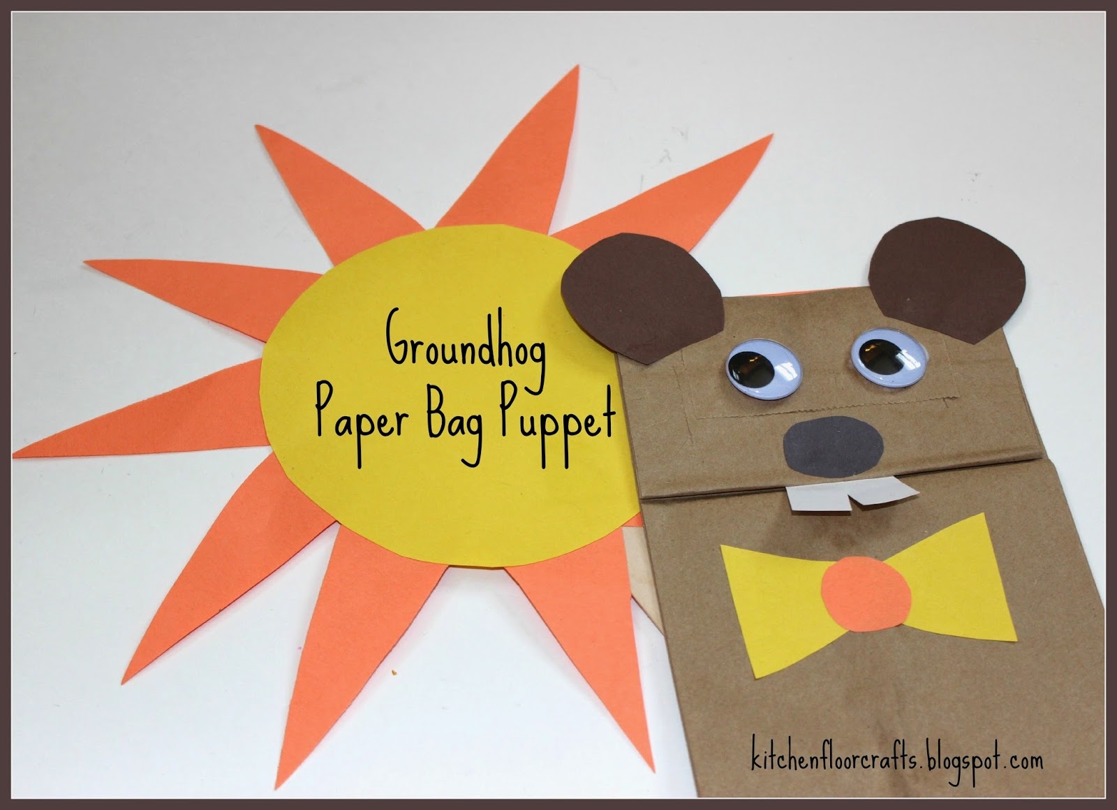 Groundhog Paper Bag Puppet
