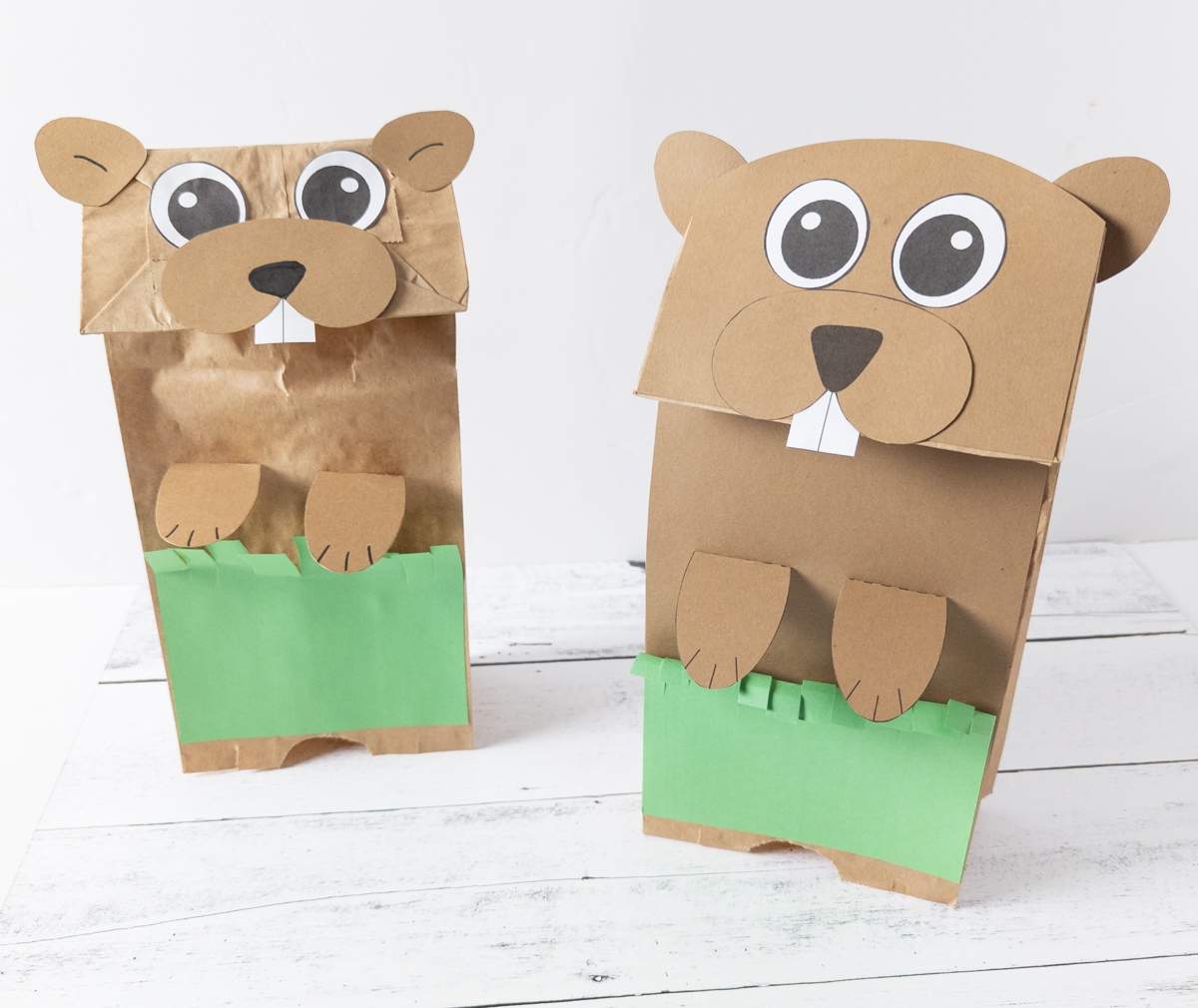Groundhog Paper Bag Puppet