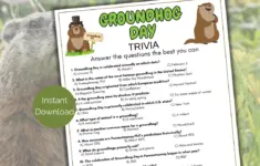 Groundhog Trivia Game Groundhog Quiz