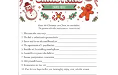 Guess That Christmas Song Game With Answers Printable
