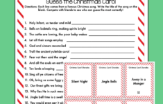 Guess The Christmas Carol Worksheet Charades