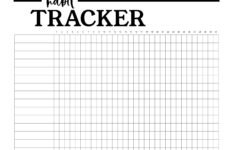 Habit Tracker Printable Planner Template