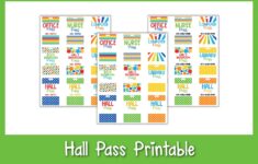 Hall Pass Printable
