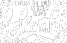 Hallelujah Free Easter Coloring Page
