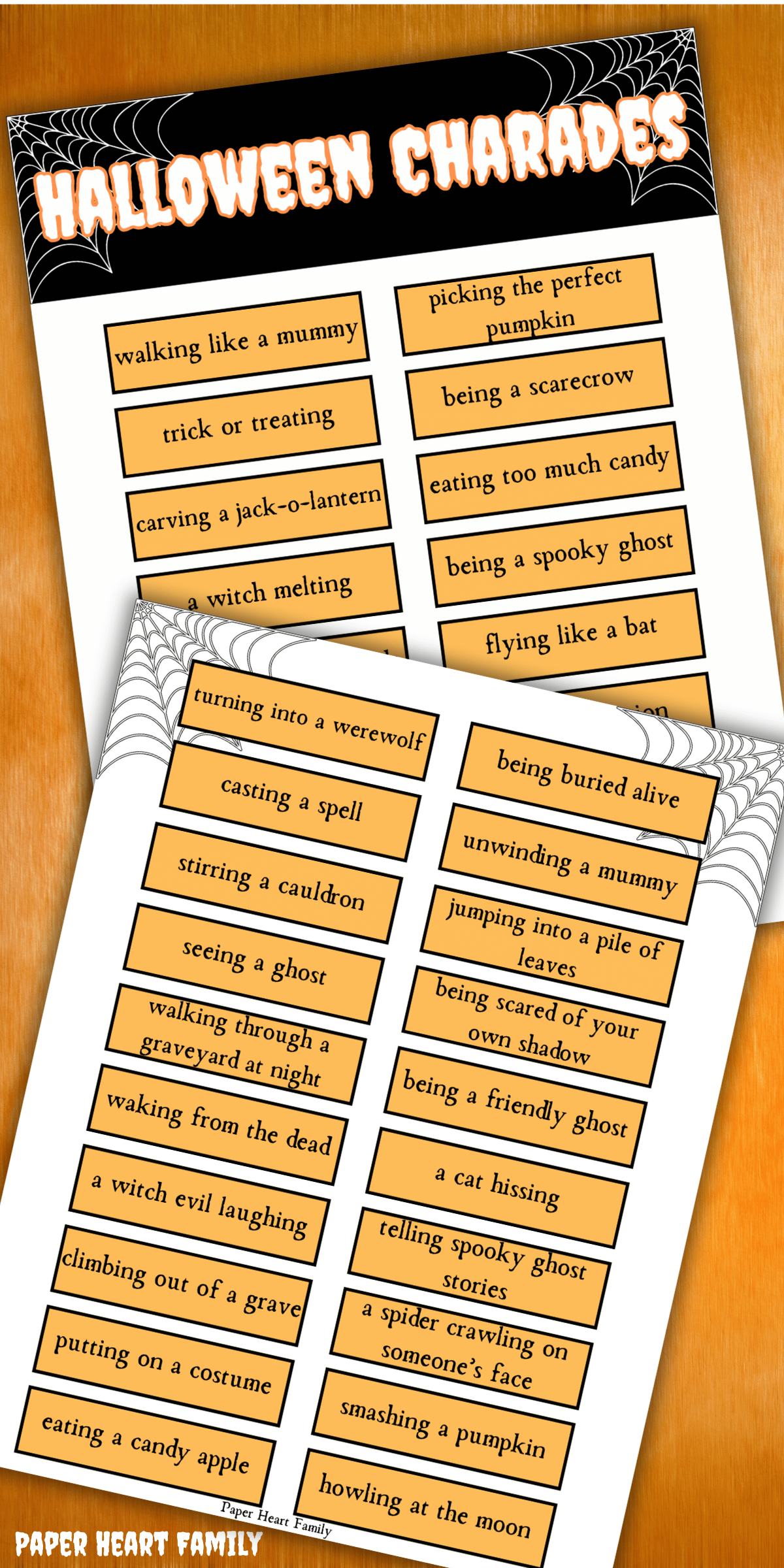 Halloween Charades Game Halloween Charades Game