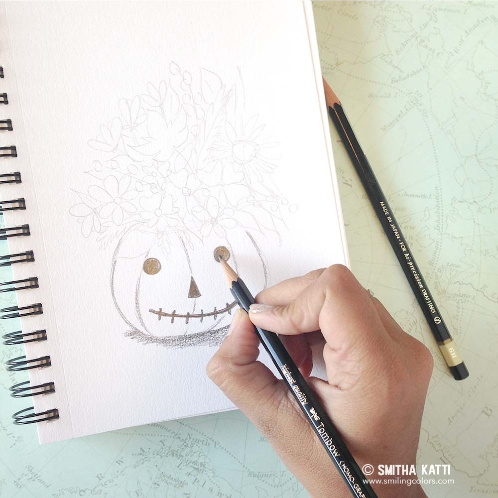 Halloween Pencil Sketch Free Printable
