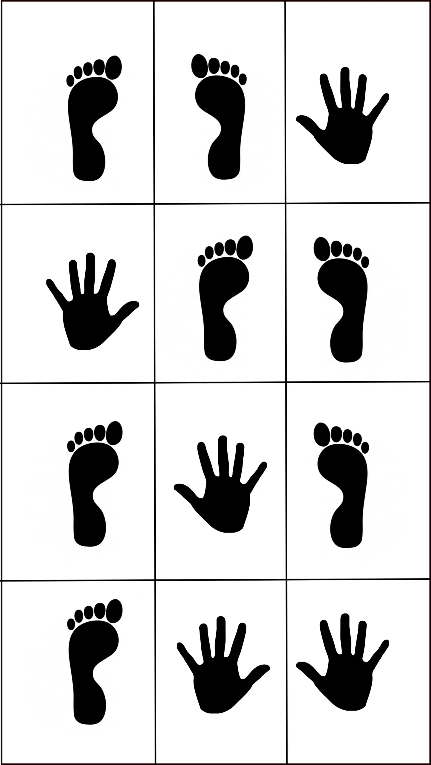 Hand Hopscotch Printable
