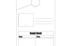 Hanging Parking Permit Tag Template