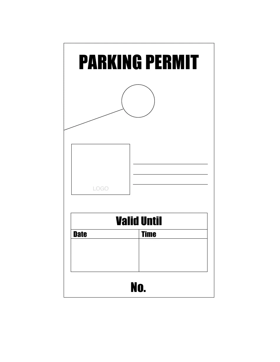 Hanging Parking Permit Tag Template Hanging Parking Permit Tag Template