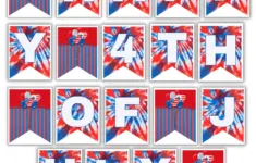 Happy 4th July Free Printable Banner