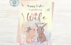 Happy Easter Card For Wife Printable