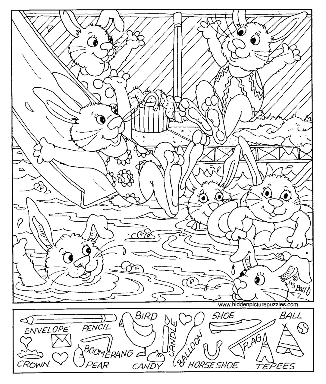 Happy Easter Coloring Page