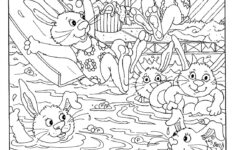 Happy Easter Coloring Page