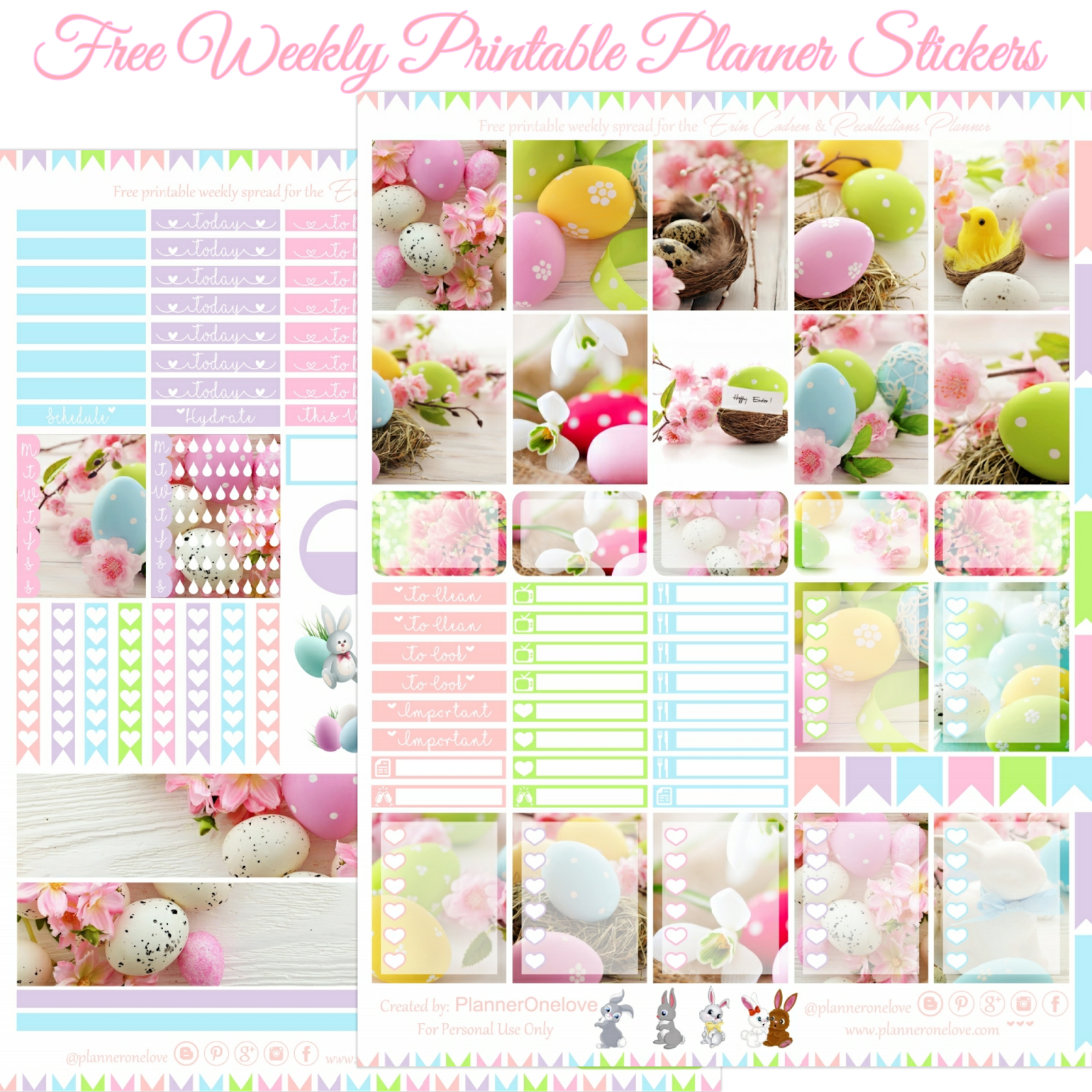 Happy Easter Printable Planner Stickers Happy Easter Printable Planner Stickers