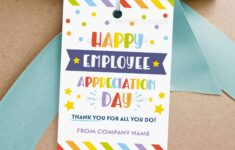 Happy Employee Appreciation Day Gift Tag Printable Pdf