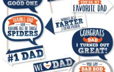Happy Fathers Day 10 Piece Photo Booth Prop Kit