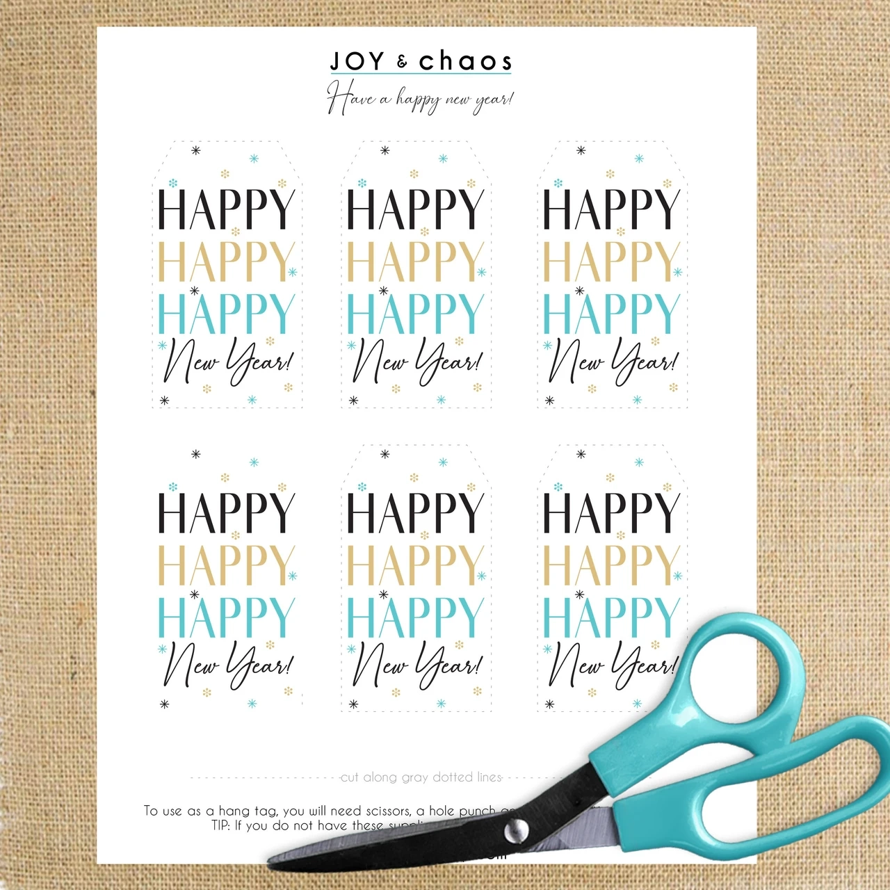 Happy Happy New Year Printable Party Favor Tags Instant Download Happy Happy New Year Printable Party Favor Tags Instant Download