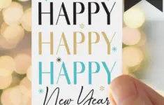 Happy Happy New Year Printable Party Favor Tags Instant Download