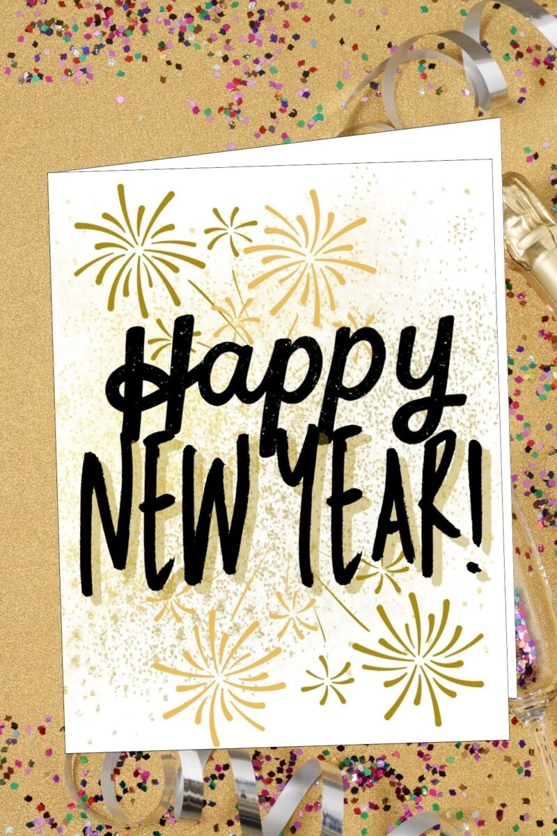 Happy New Year Card Printable