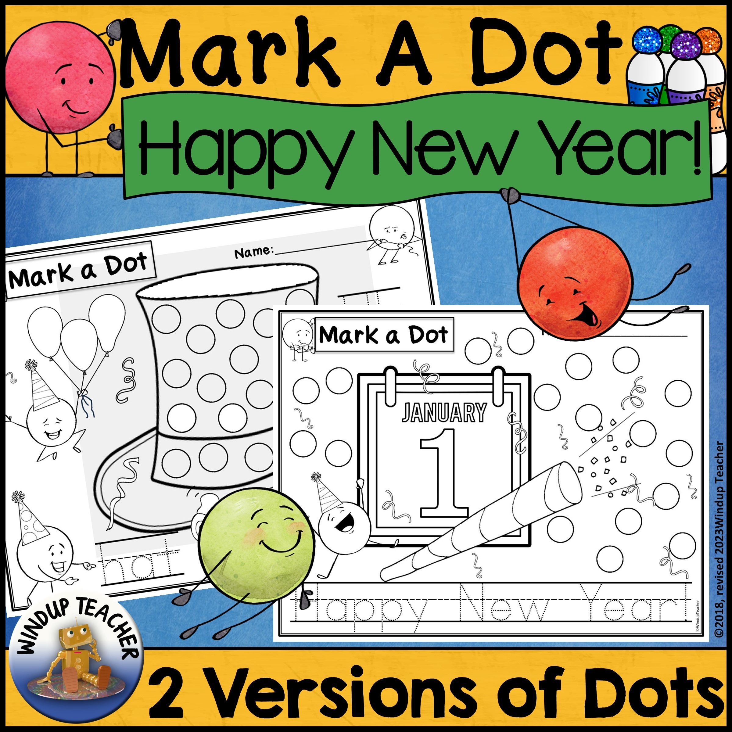 new years dot marker printables new years dot marker printables