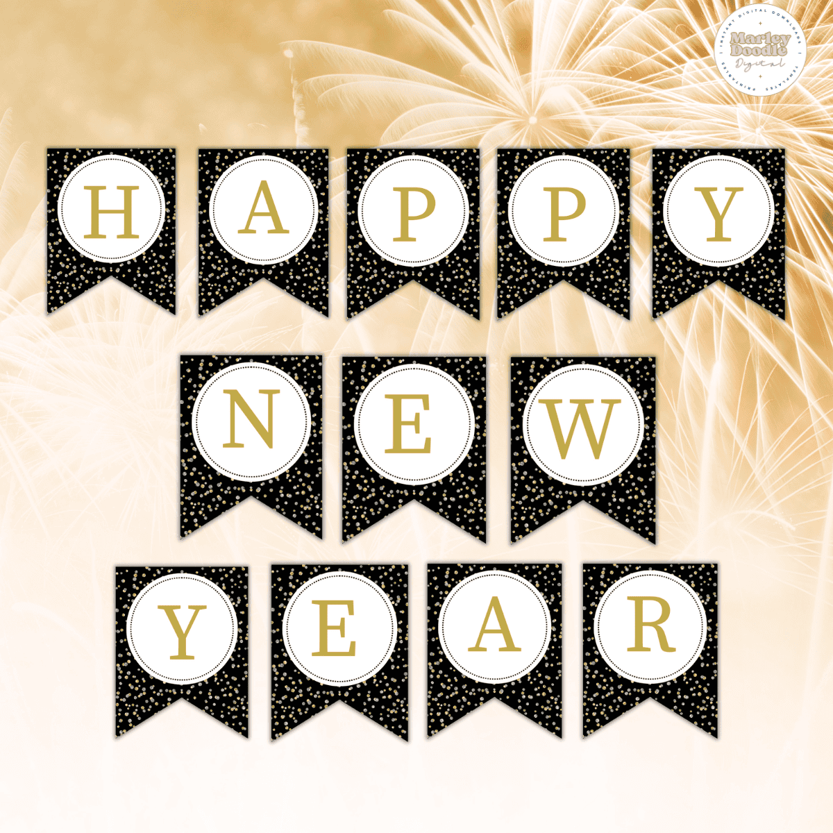 Happy New Years Banner Printable