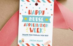 Happy Nurse Appreciation Week Tag Printable Pdf