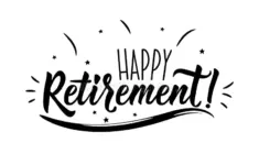 Happy Retirement Lettering Hand Drawn Vector Illustration Element Flyers Banner Posters Modern Calligraphy Positive Image135651968